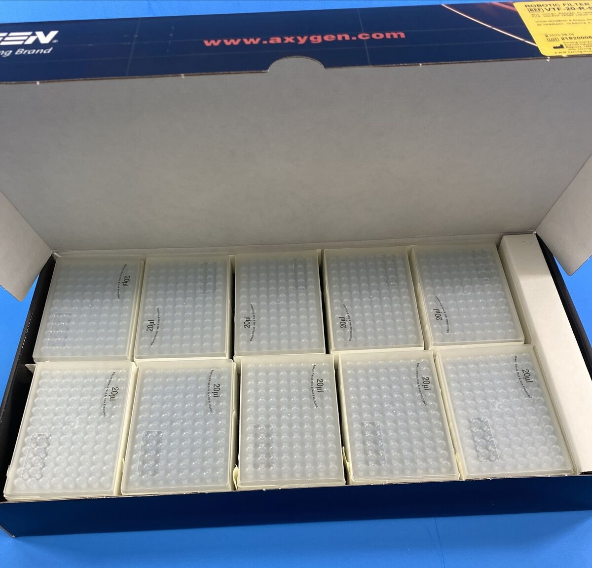 Axygen Pipette Tips 20 ul 50 Racks with 96 Tips Each for Agilent VPrep and Bravo