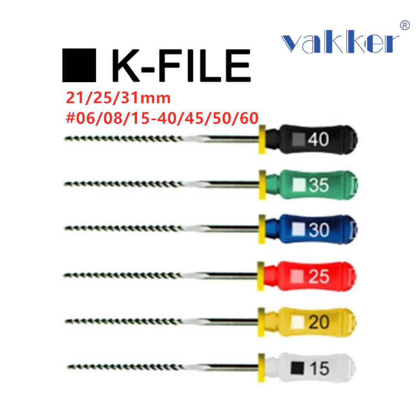 VakkerDental Endodontic K Files Root Canal Hand Use K-Files for Endo Motor