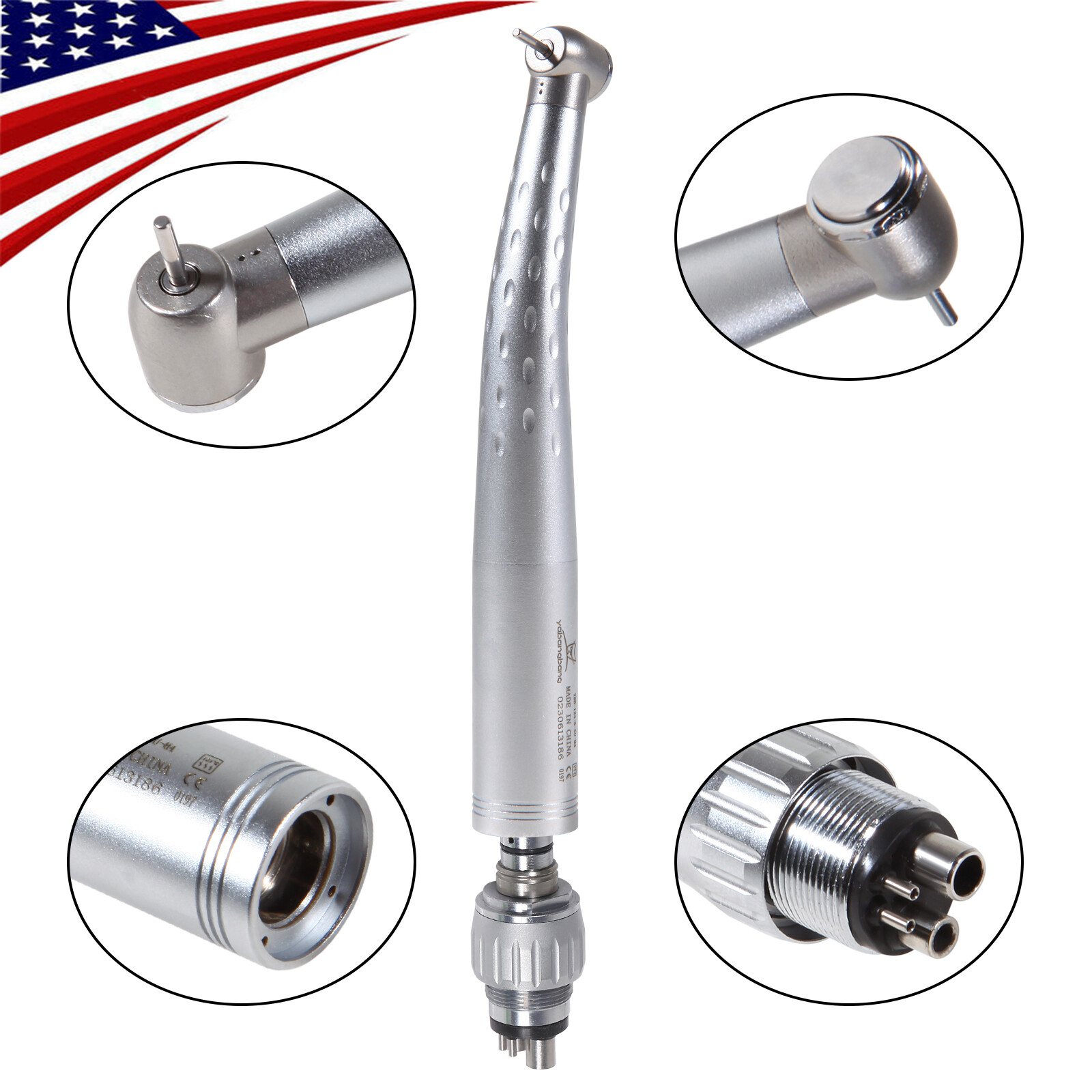 Kav style Dental High Speed Handpiece GB4 + 360° Swivel 4-Hole Quick Coupling