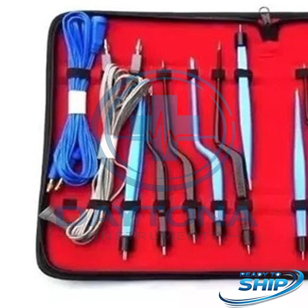 Electrosurgical Bipolar Bayonet Forceps 20 Pcs Surgical Instruments Set