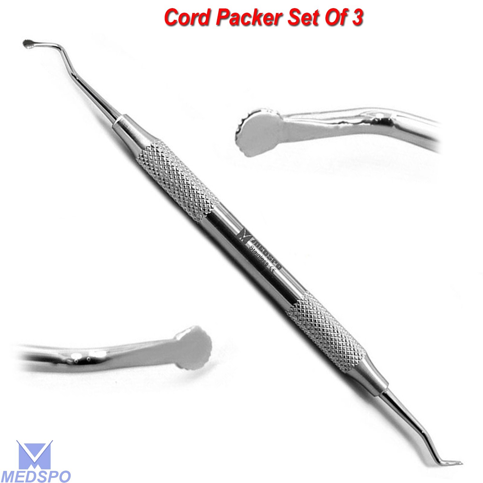 Medspo Gingival Cord Packer Retraction Atraumatic Cord Placements Instruments