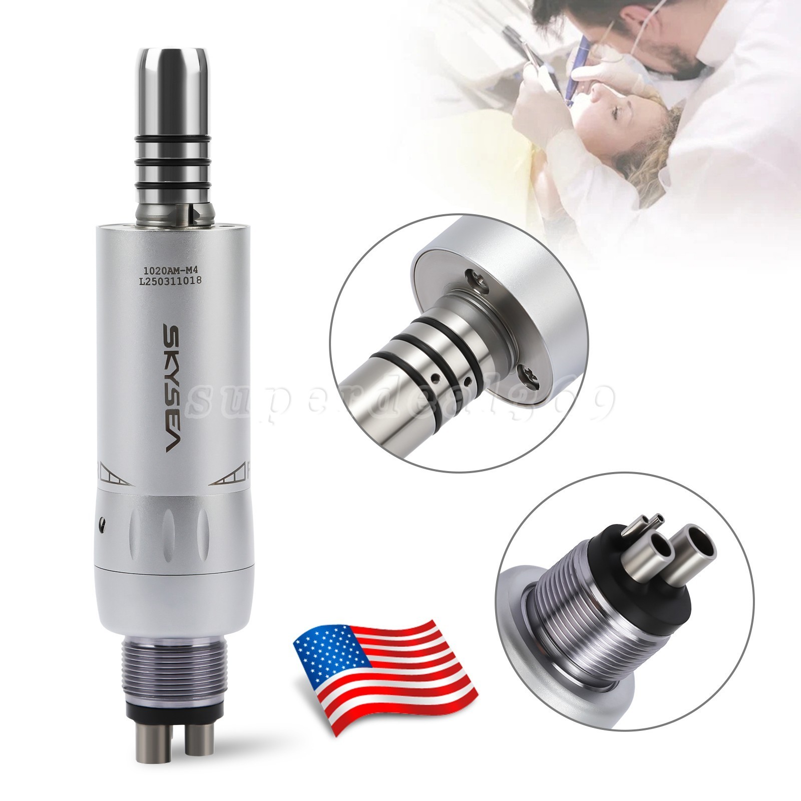 1-10 PCS SKYSEA Dental Inner Water E-Type Air Motor 4 Hole Handpiece Low Speed