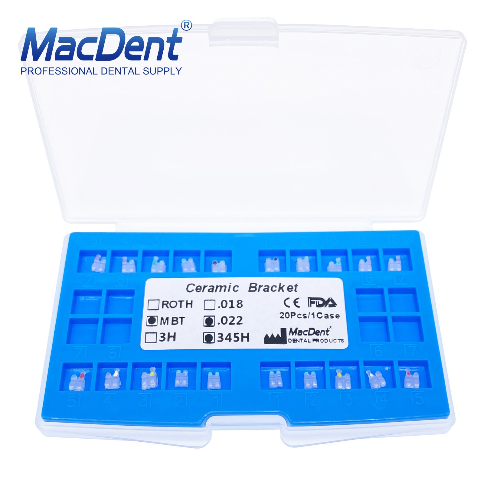 Dental Orthodontic Metal Self-ligating Ceramic Clear Crystal Brackets Braces ALL