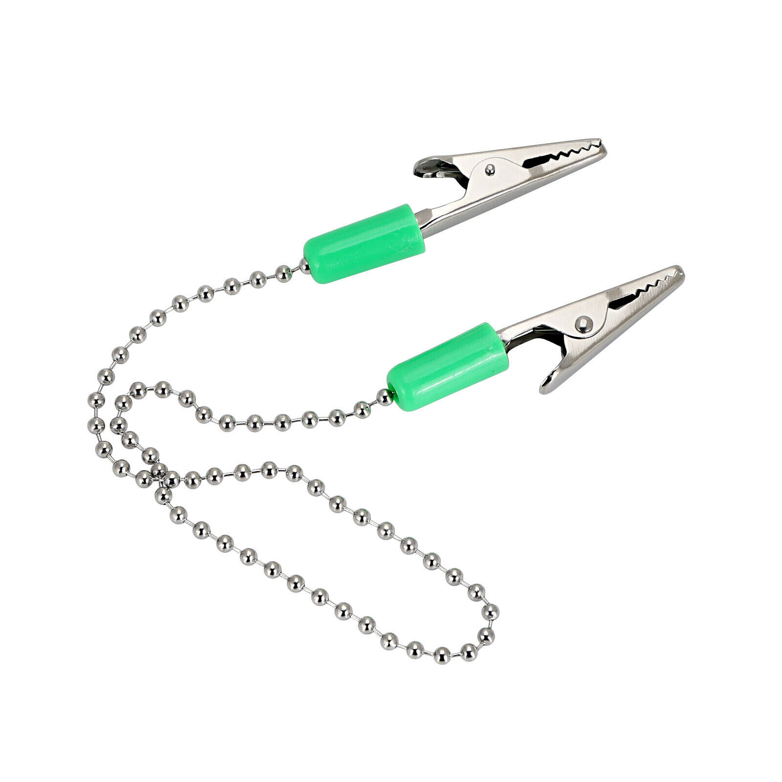 5/10/15Pc 40cm Dental Napkin Holder Patient Bib Crocodile Clips Chain Metal Ball