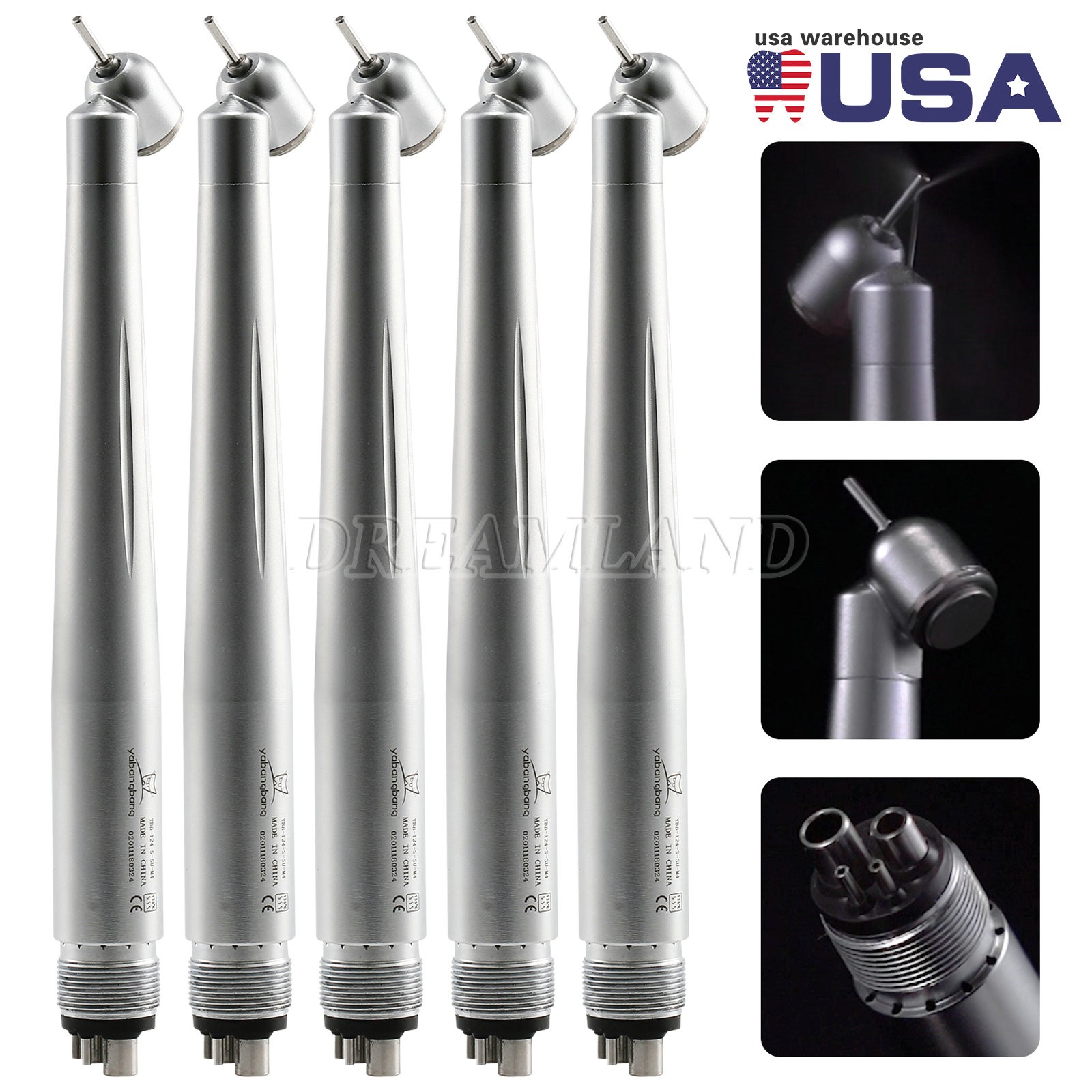 FG1.60mm Dental Contra Angle Inner/Exter Water Low Speed Handpiece BJ