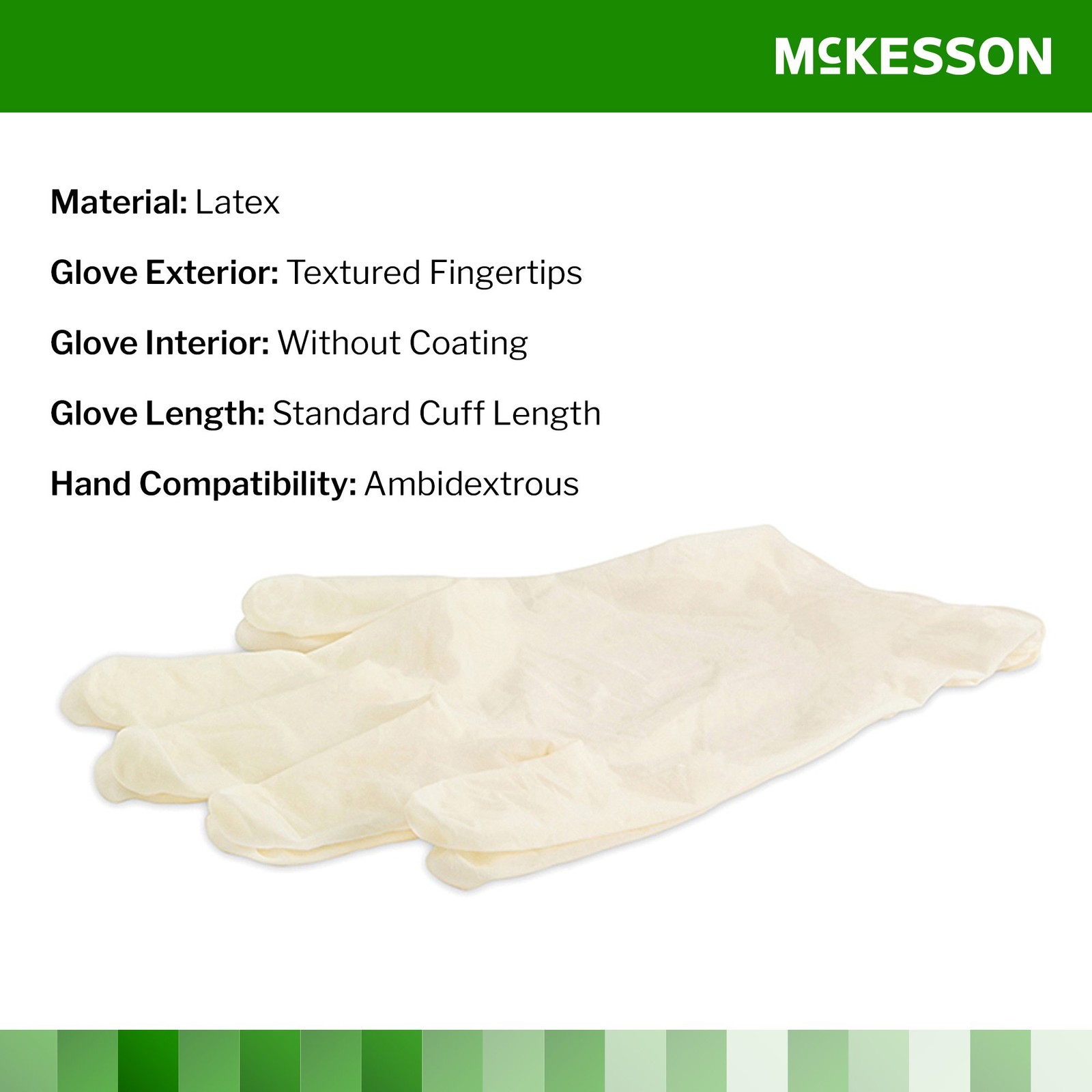 McKesson Confiderm CL Latex Exam Glove Standard Cuff Length X-SMALL 100 per Box