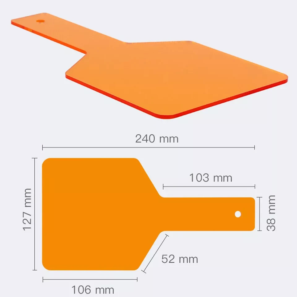 2Pcs Dental Shield Plate Eye Protector Orange Handheld Curing Light Protective