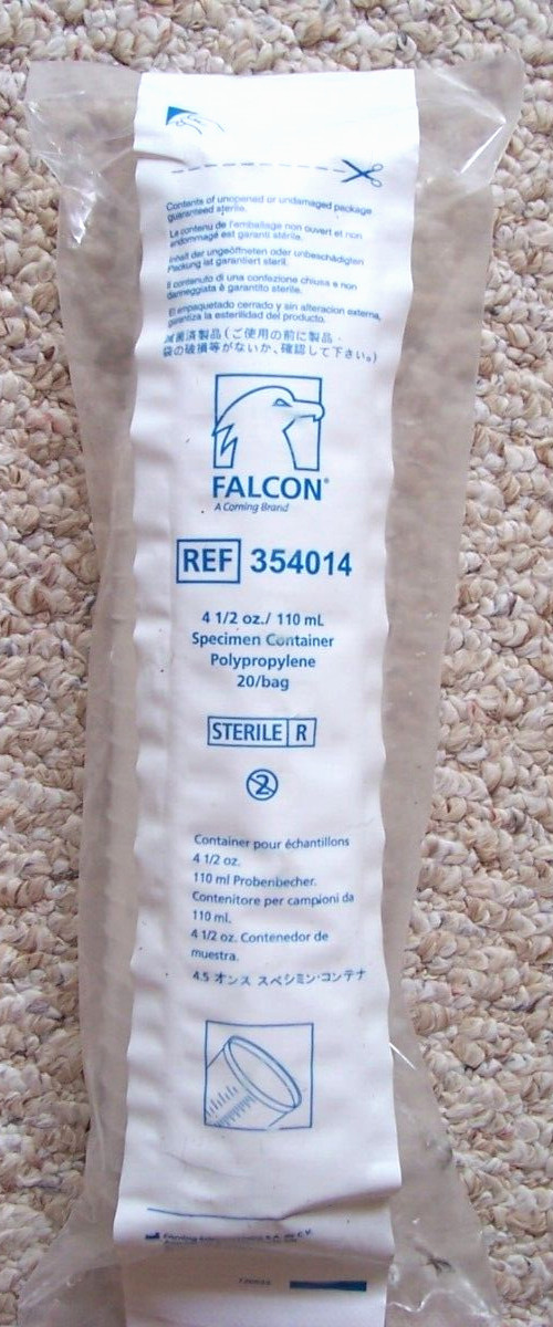 260 Falcon 4.5 oz/110 mL Specimen Containers #354014 13 Packages of 20 Each