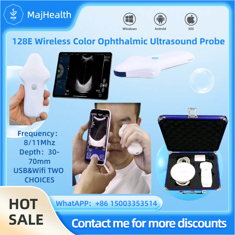 128E Wireless Ophthalmic Ultrasound Probe – Color Doppler & WiFi, Portable