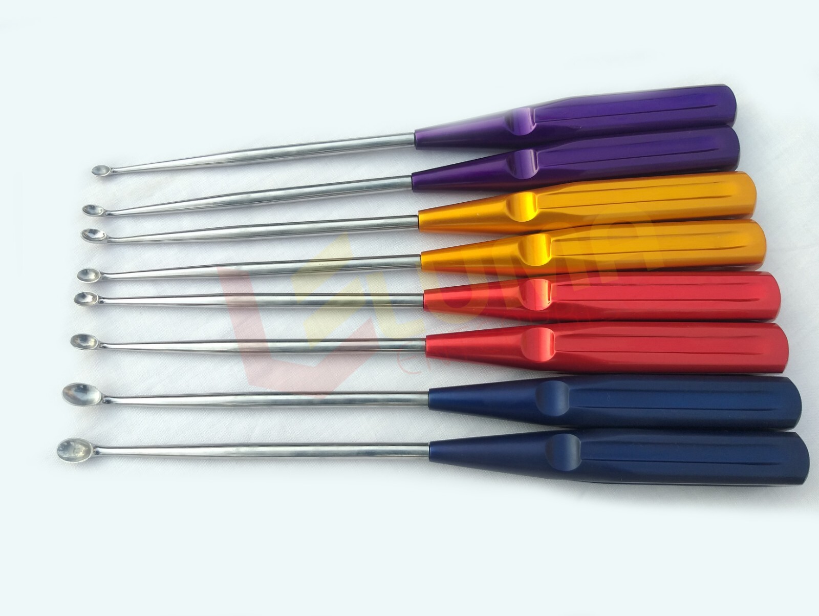Bone Currete Aluminium Handle Set Of 8 Pcs Orthopedic Instruments