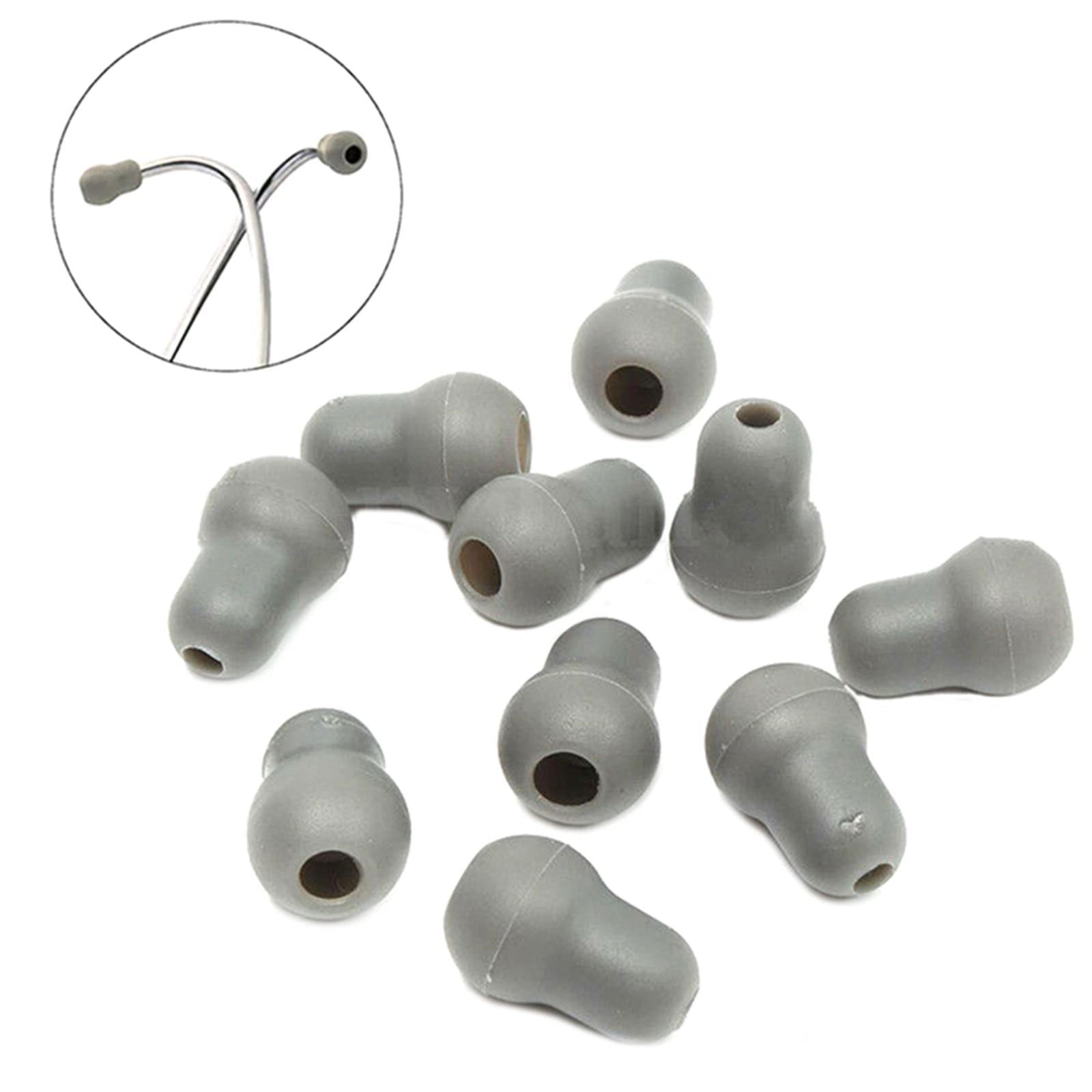 10Pcs Super Soft Earplug Eartips Earpieces 10 count (Pack of 1), Gray