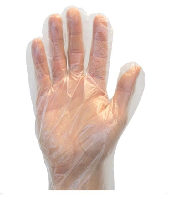 Safety Zone GDPE Clear Polyethylene Gloves, SZ: SMALL – 1,000 GLOVES PER BOX.