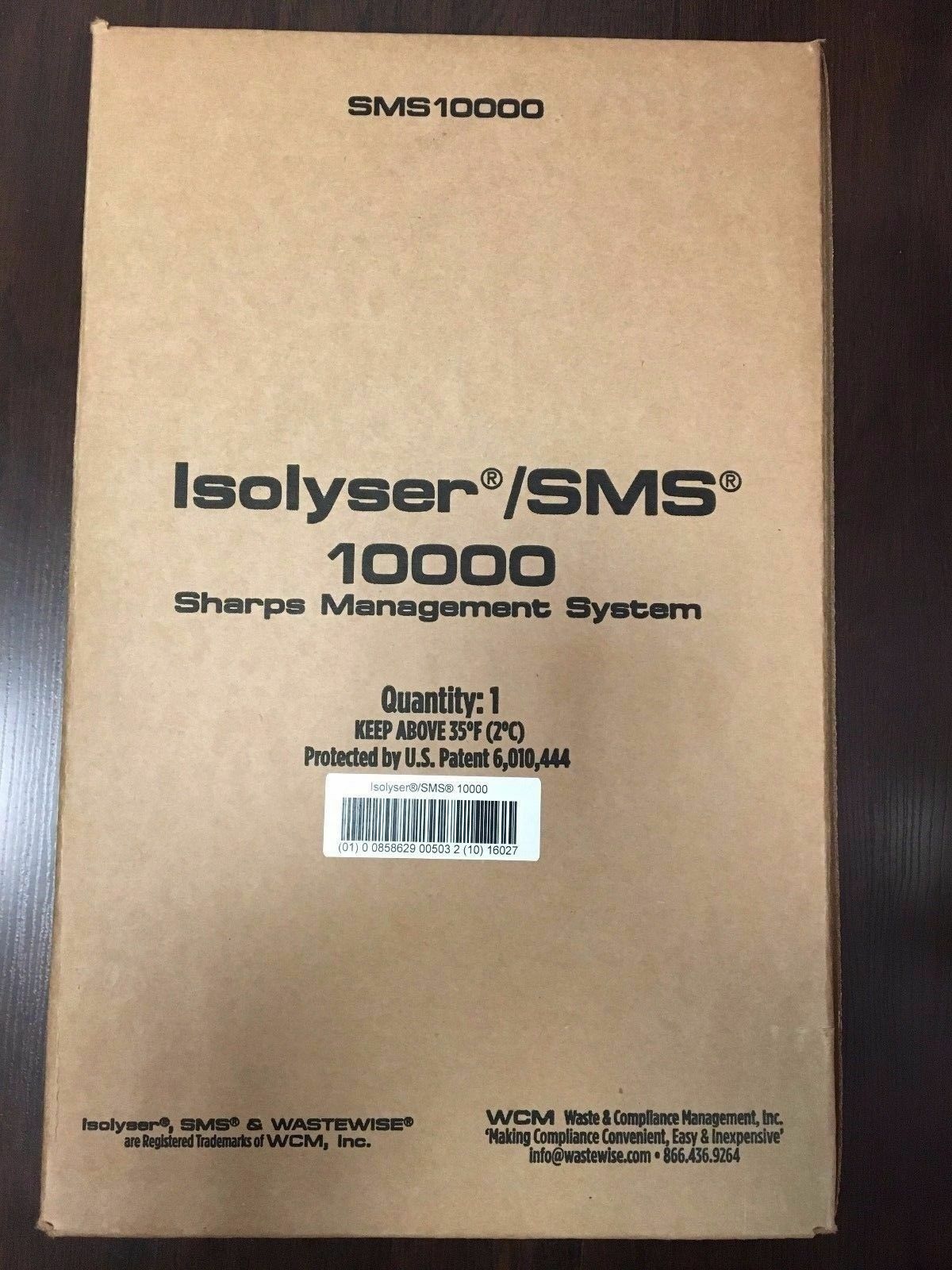 1 x SMS Isolyser Onsite (2.64 gallon) Sharps Management System Kit #SMS10000