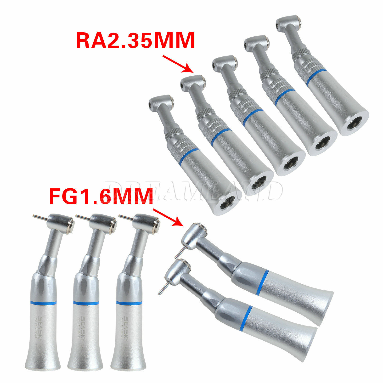 1-5* Push Dental Low Speed Contra Angle handpiece fit FG1.6mm / CA 2.35mm GH