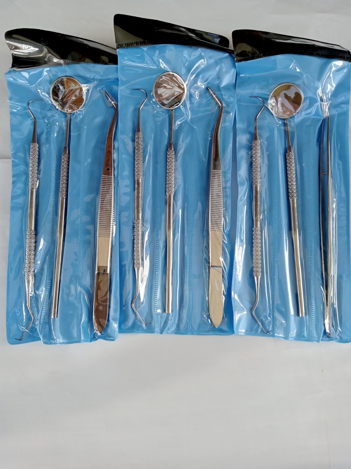 9 PCS German Reusable Basic Dental Set Mirror Explorer College Plier Instrument