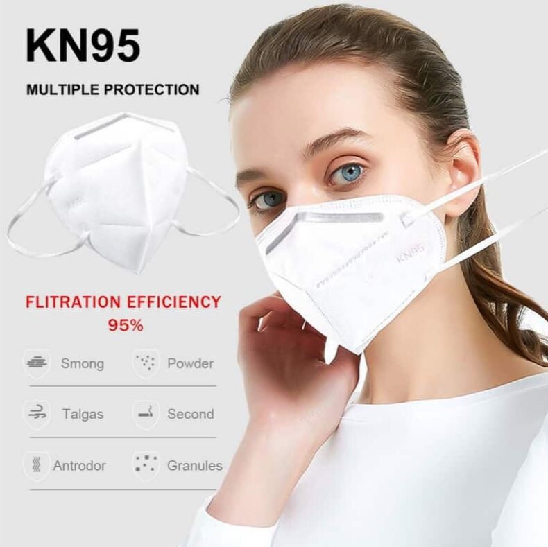 50 Pcs KN95 Face Mask 5 Layer Disposable Mask
