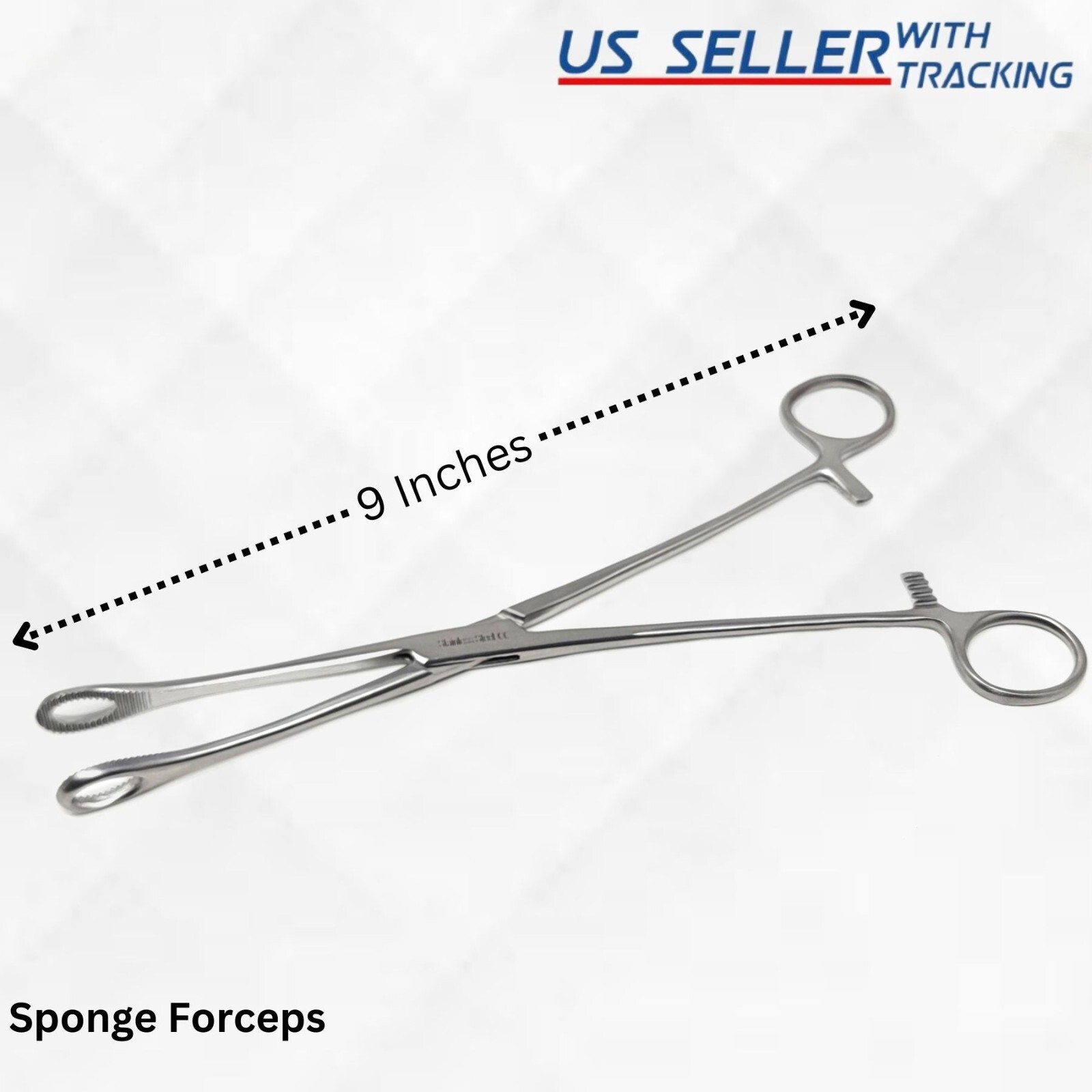 Sponge Forceps Serrated Tips 9″ STR Locking Surgical/Medical/OB/GYN Stainless CE