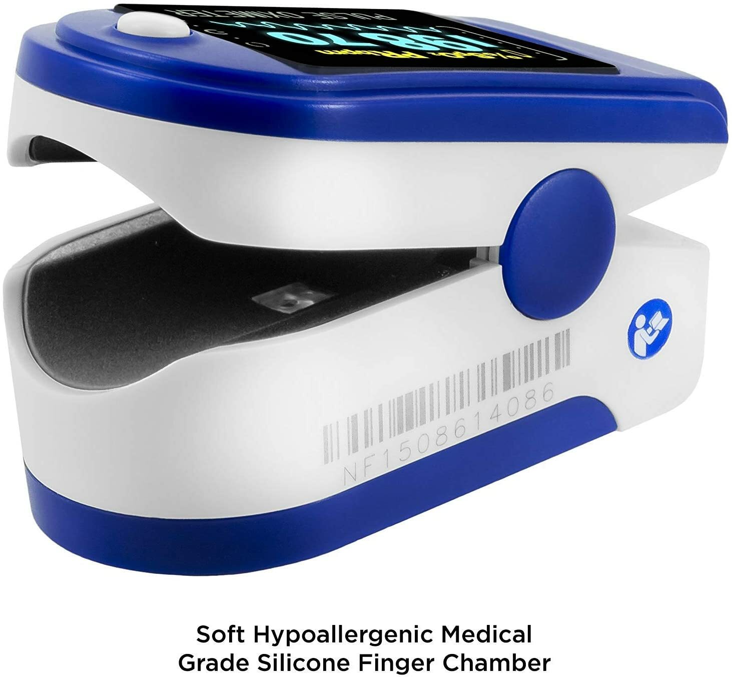 Finger Pulse Oximeter Blood Oxygen SpO2 Monitor PR PI Respiratory Rate FDA & CE