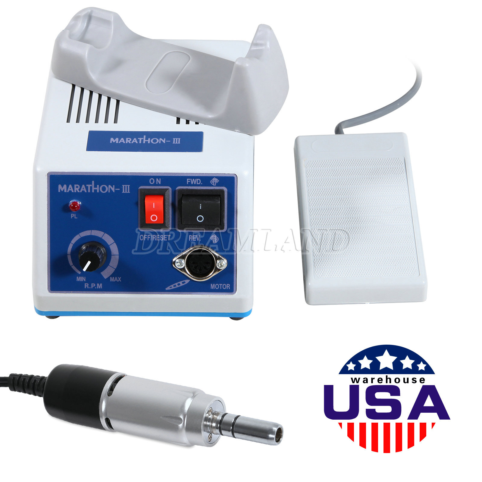 Dental Lab Marathon Electric Micromotor Polisher/Contra Angle/Straight Nose Cone