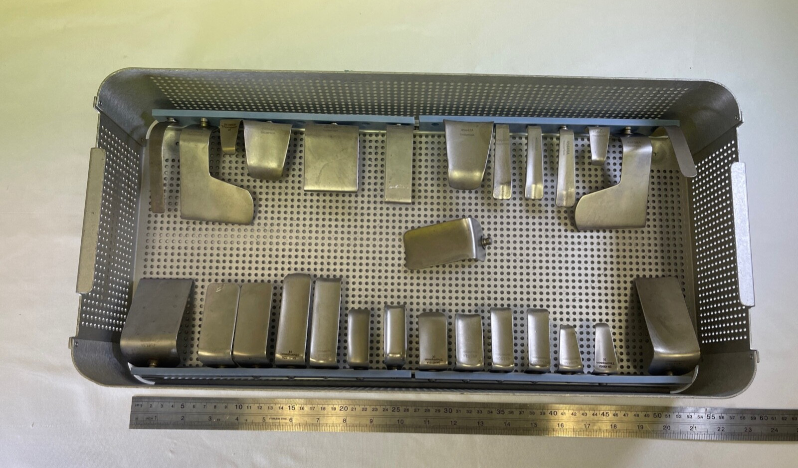 Set of 28 Thompson Surgical Cervical Retractor Blades Set w/ Case Neuro Spine