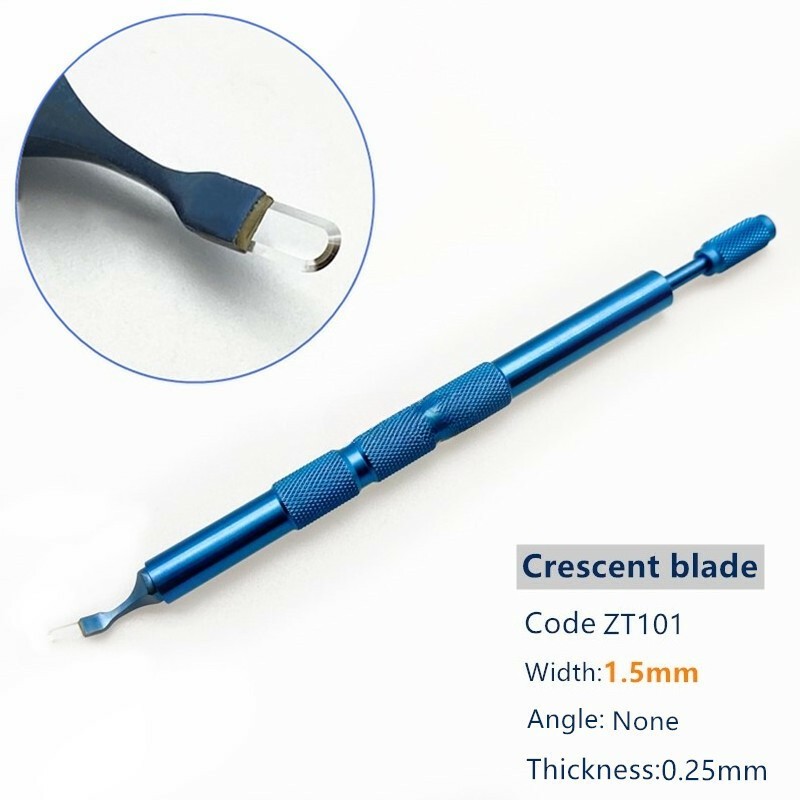 Ophthalmic Sapphire Crescent Blade Keratome blade Ophthalmic surgical instrument