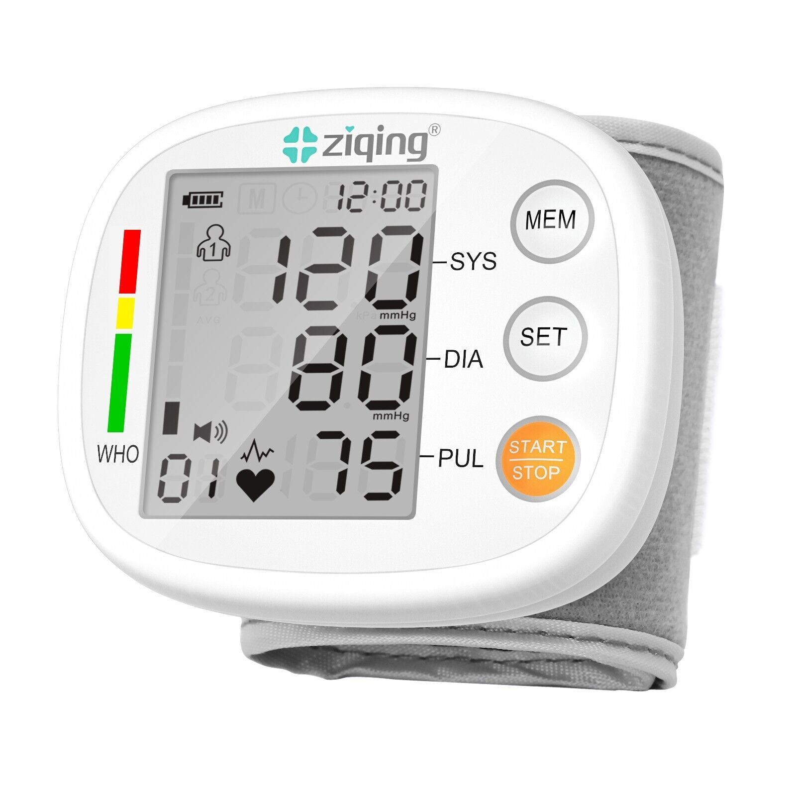 Automatic LCD Wrist Blood Pressure Monitor BP Machine Heart Rate Machine