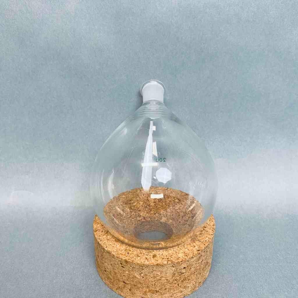 Chemglass Evaporating Flask 200 ml 14/20 Joint Lot of 4 Flasks