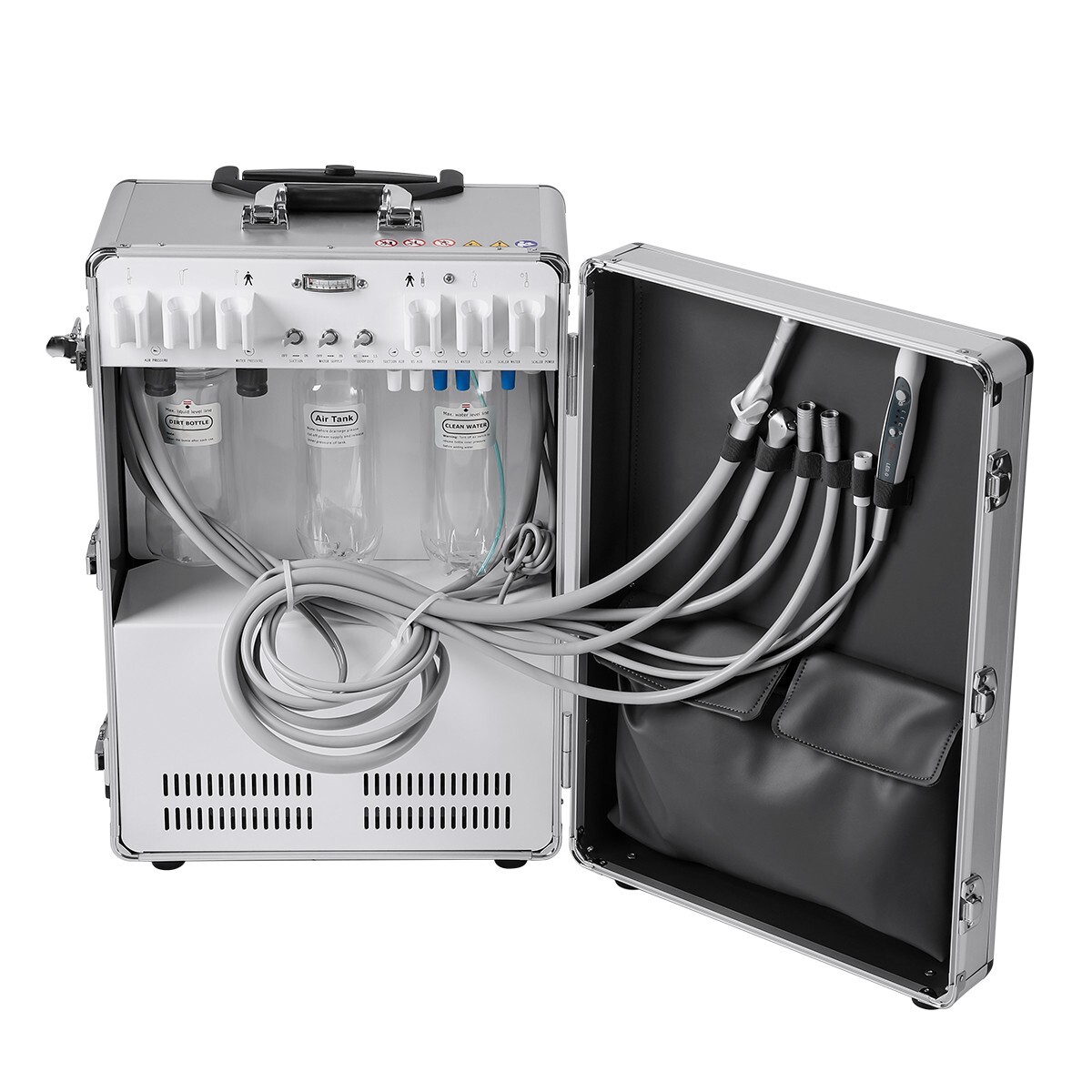 Portable Mobile Dental Delivery Unit Cart Air Compressor Suction+Scaler P206