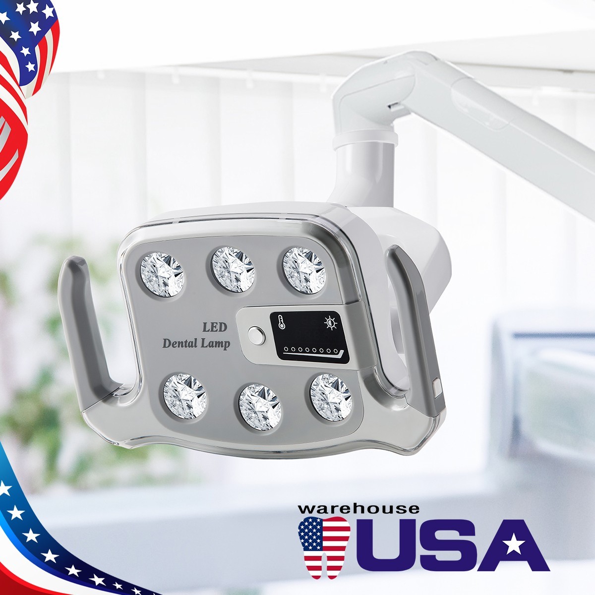 9W Dental 6 LED Lamp Oral Light Lamp For Unit Chair with LCD Display P116