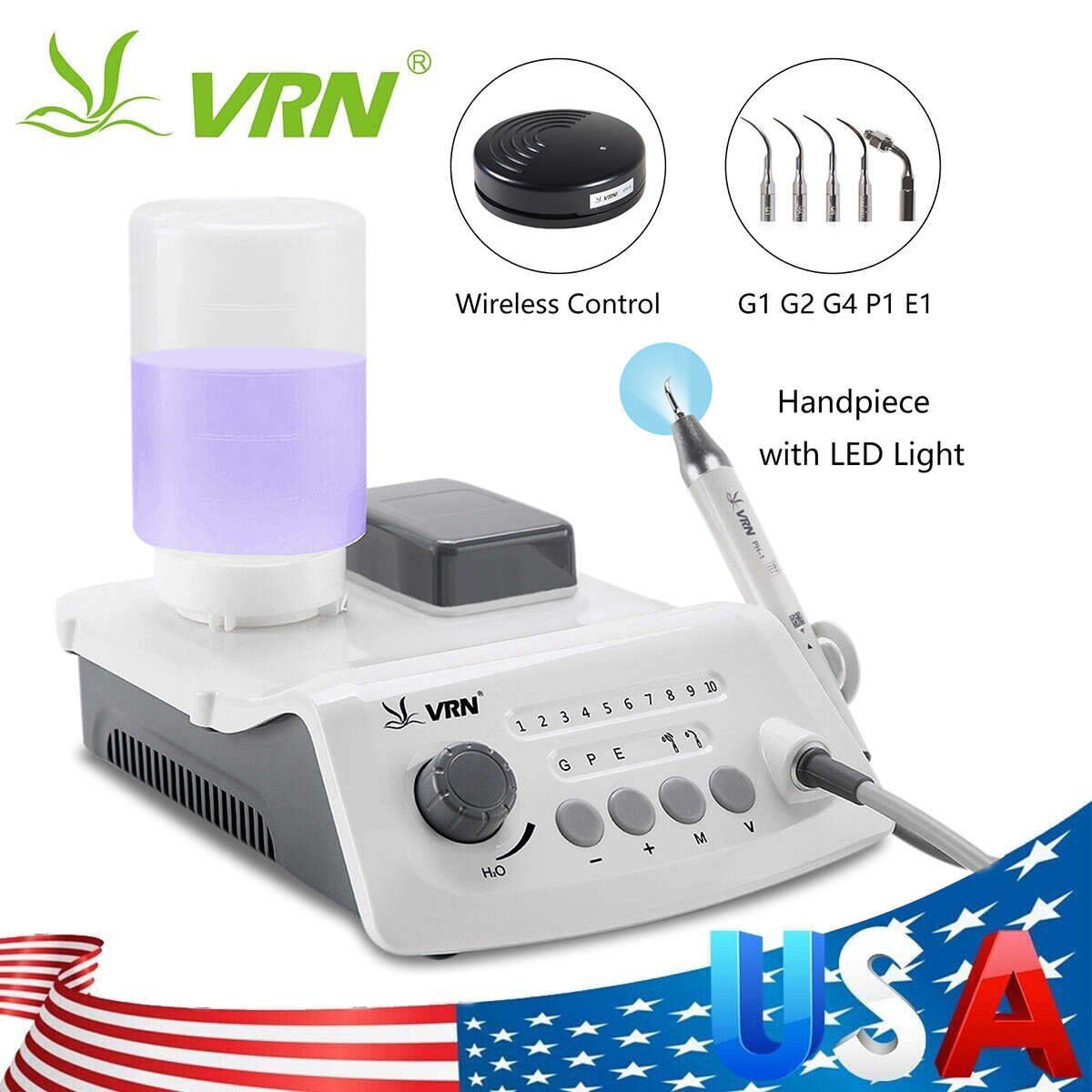 LED Dental Portable Ultrasonic Piezo Scaler Scaling Perio Endo F/ EMS Woodpecker