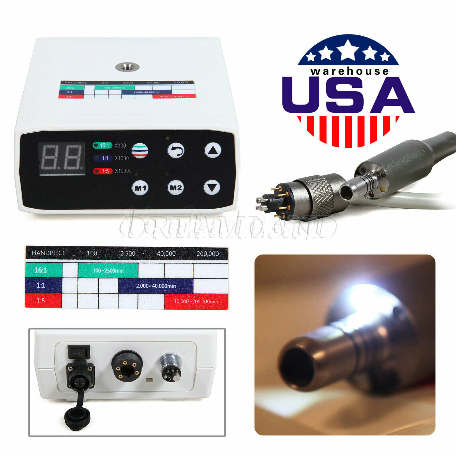 NSK Style Dental Electric Motor System Clinical Micromotor 1:1 1:5 Handpiece