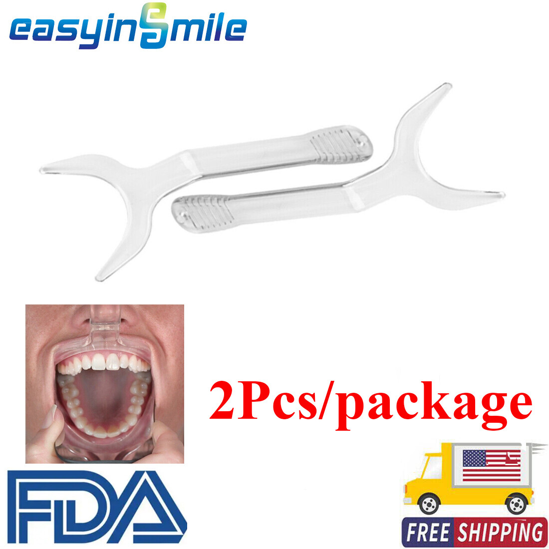 Dental Orthodontic Cheek Lip Retractor Intraoral Retractor Photograph Opener 2pc