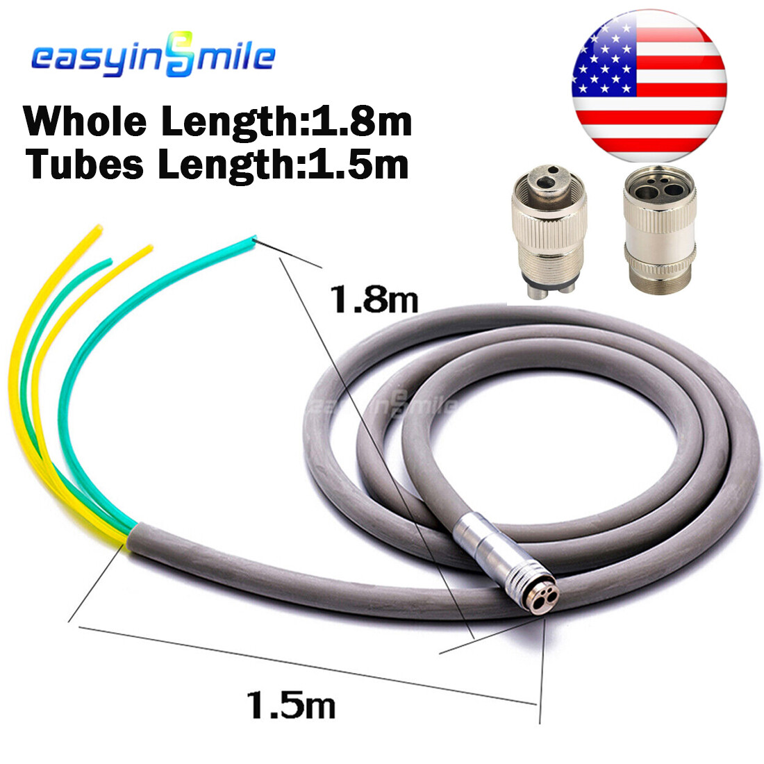 Dental 4 hole 2 Hole tubing/Hose silicone tube connector for high speed handpiec