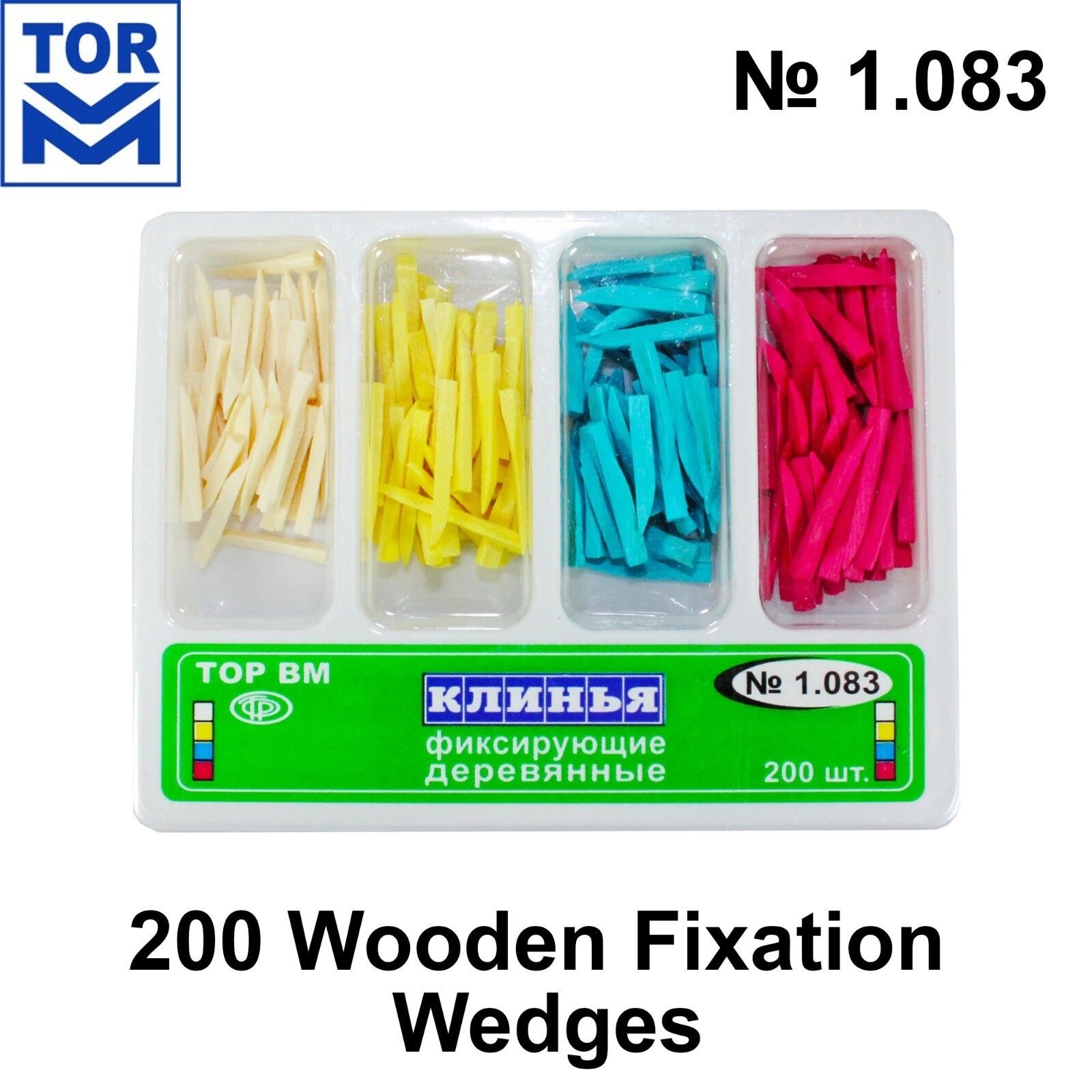 Dental Contoured Eco-Friendly Wooden Fixing Wedges Interdental Restoration 200pc