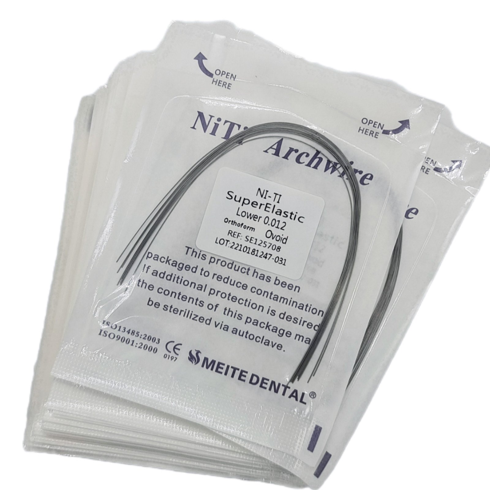 20Packs Dental Orthodontic Arch Wire Niti Super Elastic Round Ovoid Form 12~20