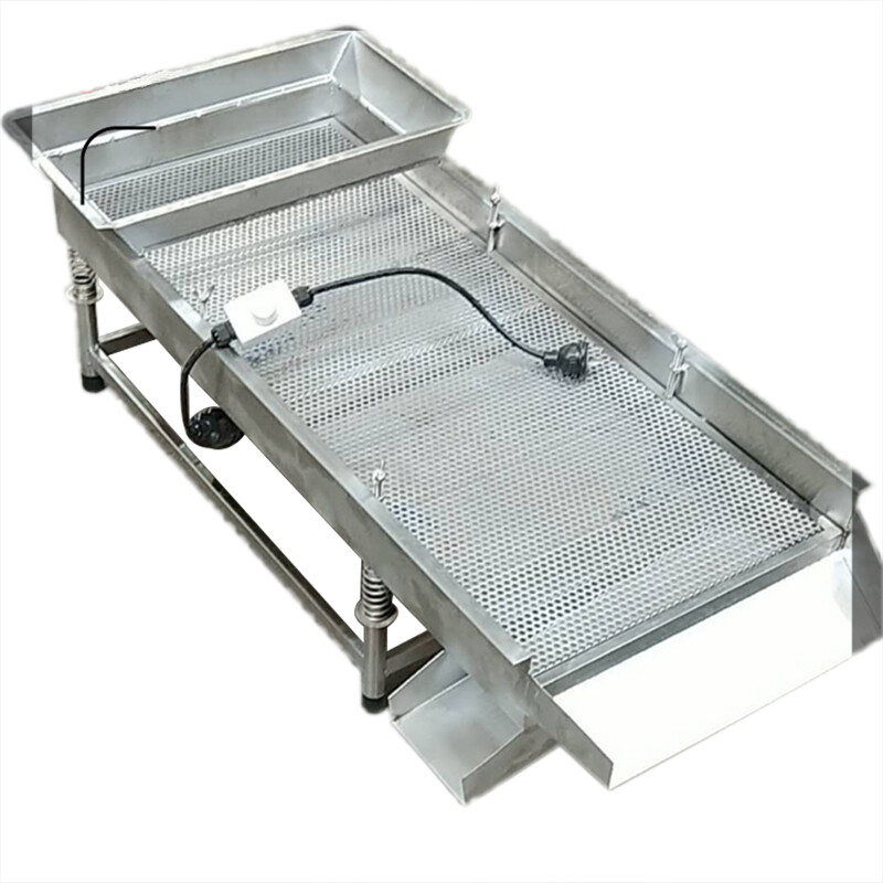 IntBuying 220V Linear Vibrating Screen for Removing Crop Impurities etc. New