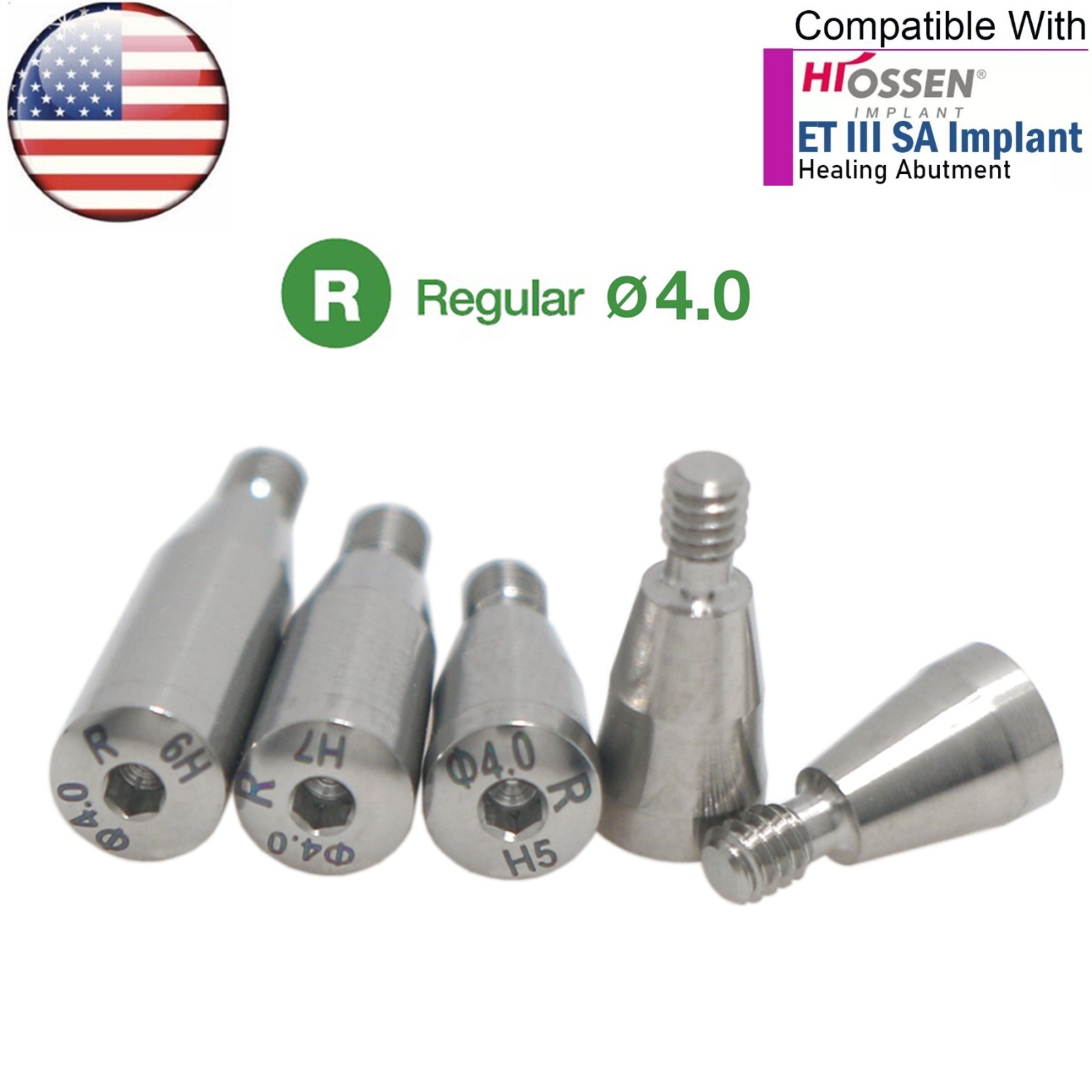 US Dental Healing Abutment Caps Regular Cover Screw For Osstem Hiossen ET