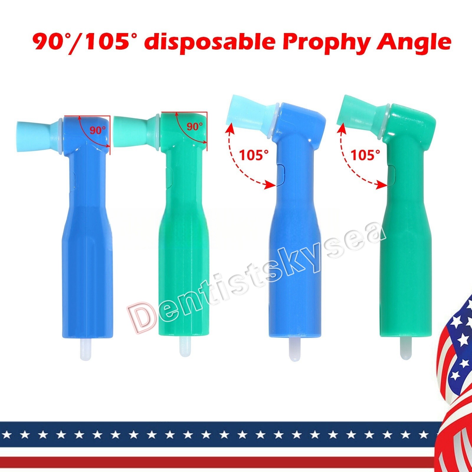 100 Prophy Angles 360° Swivel for Dental Cordless Hygiene Prophy Handpiece
