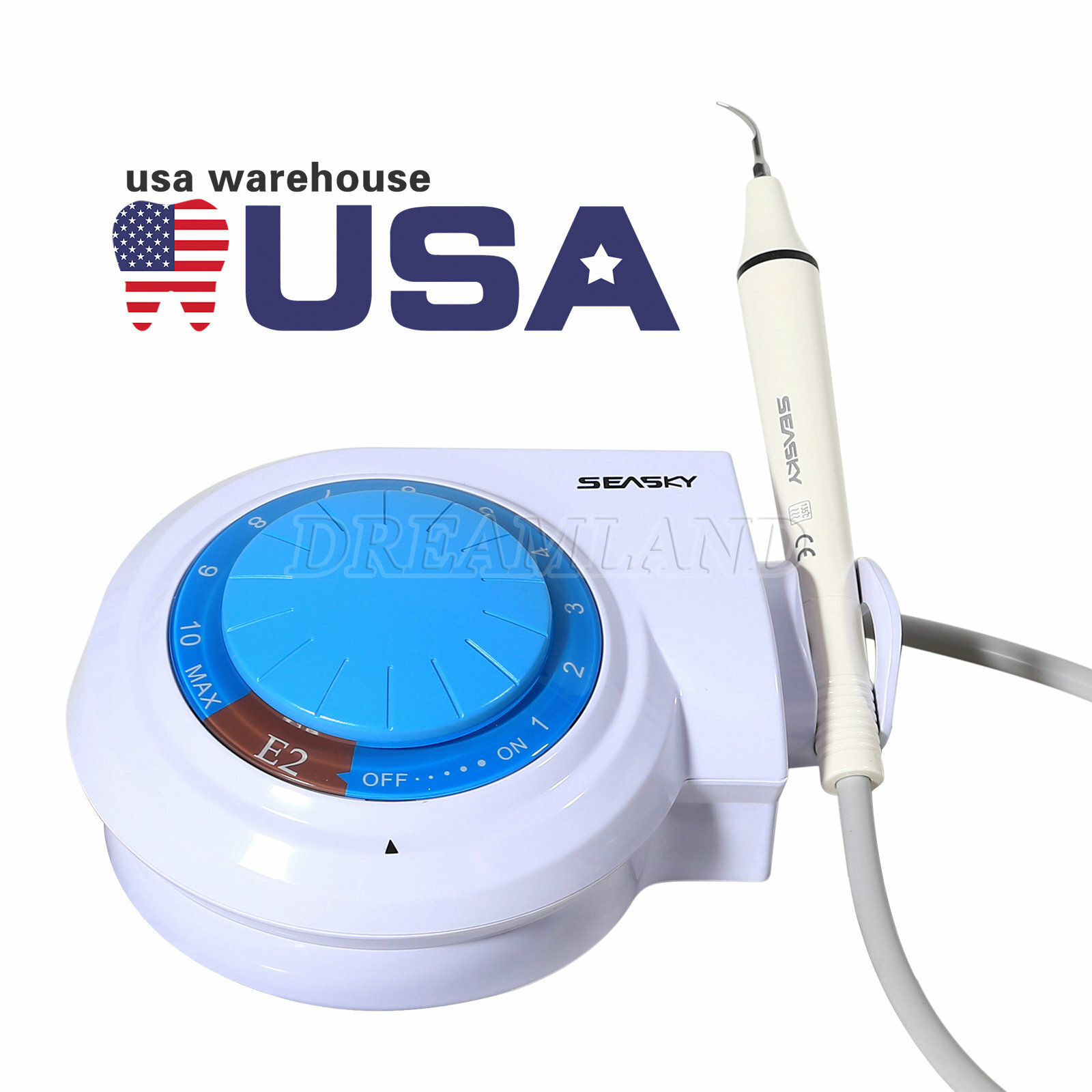 Dental Ultrasonic Piezo Scaler Fits Woodpecker EMS Cavitron 5 Tips Handpiece NEW