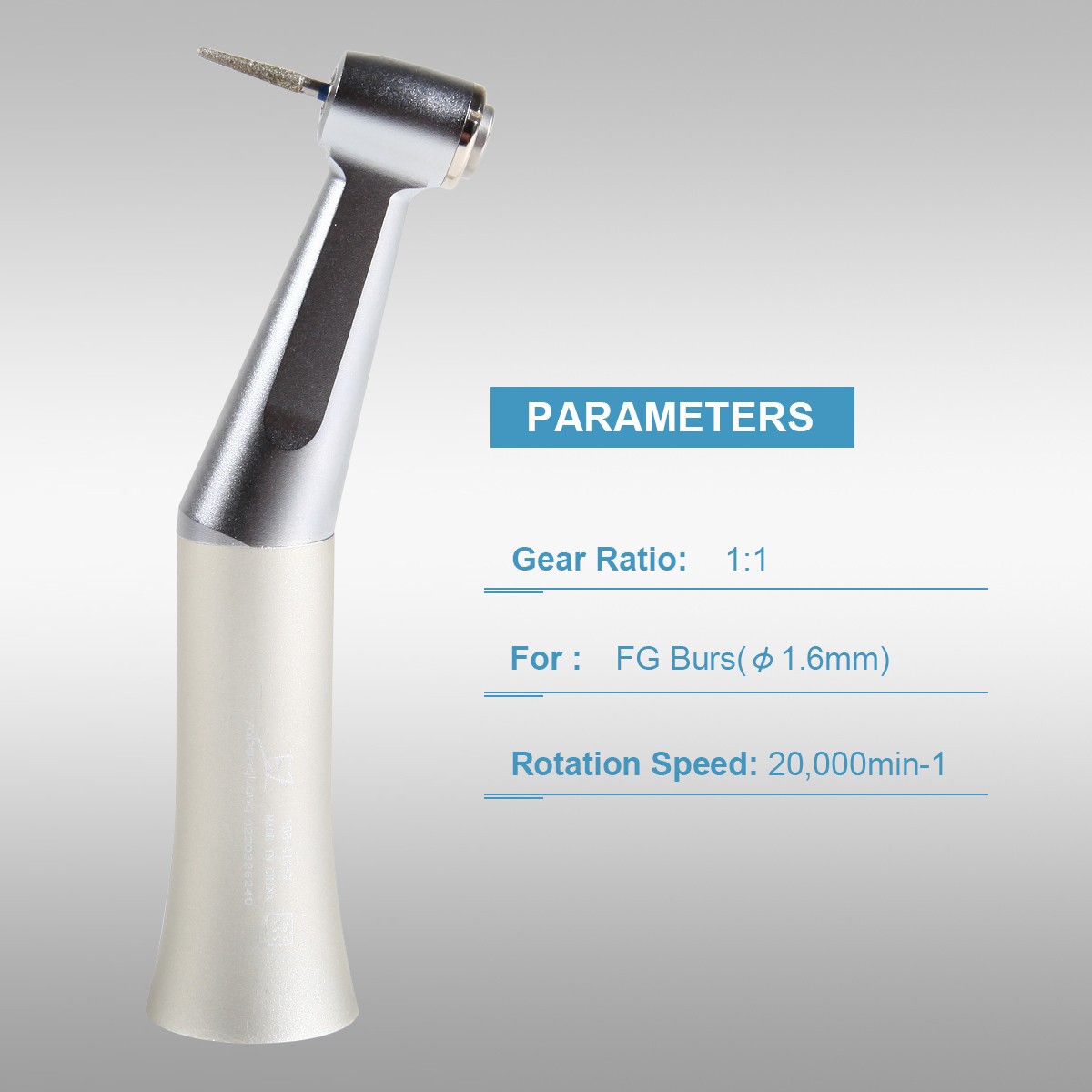 FG1.6mm Dental Slow Low Speed Contra Angle Handpiece USA Friction Grip Bur