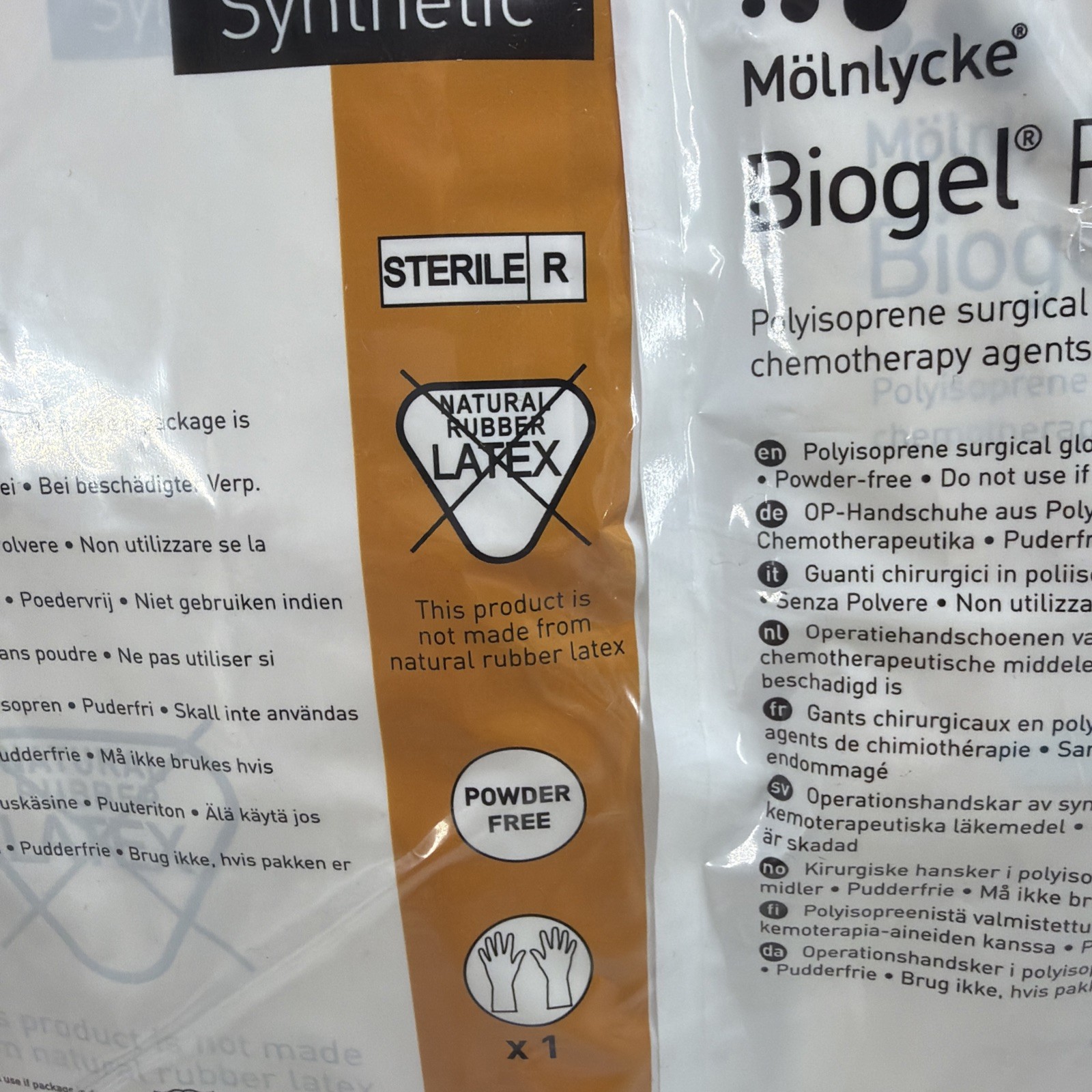 Biogel PI Surgical Gloves Sterile PF Molnlycke, *18 Pair* Size: 7.5 *See Dates*