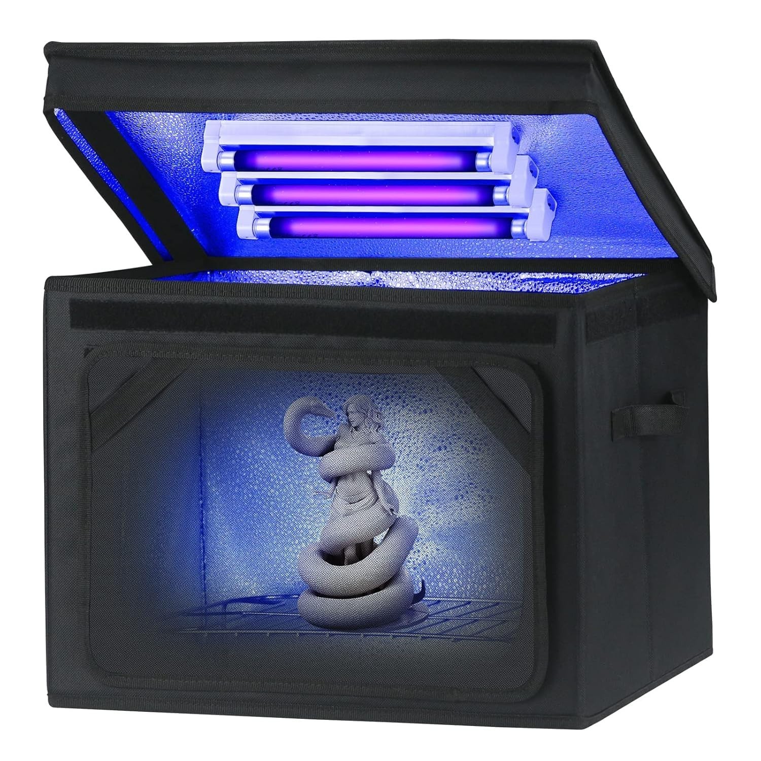Large Resin Curing Light Box for 3D Printers – 365nm UV LED Lamp, 6W x3, 36L