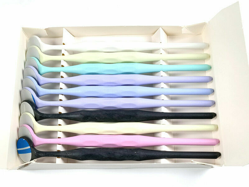 1Box(10pcs)Dental Mouth Mirrors Reflector Double Sides Teeth Hygiene Instruments