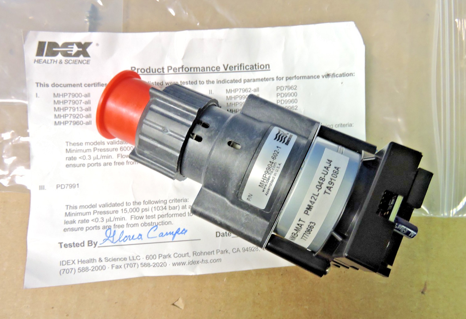 NEW Thermo Dionex AS-AP Rheodyne MHP9904-602-1 Injection Diverter Valve 4-Port