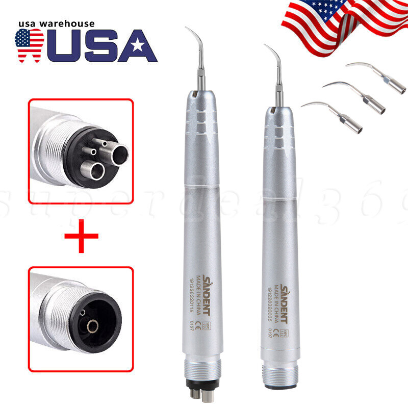 Dental Ultrasonic Air Perio Scaler Handpiece Hygienist 2&4 Hole G1 G2 G4 Tips de