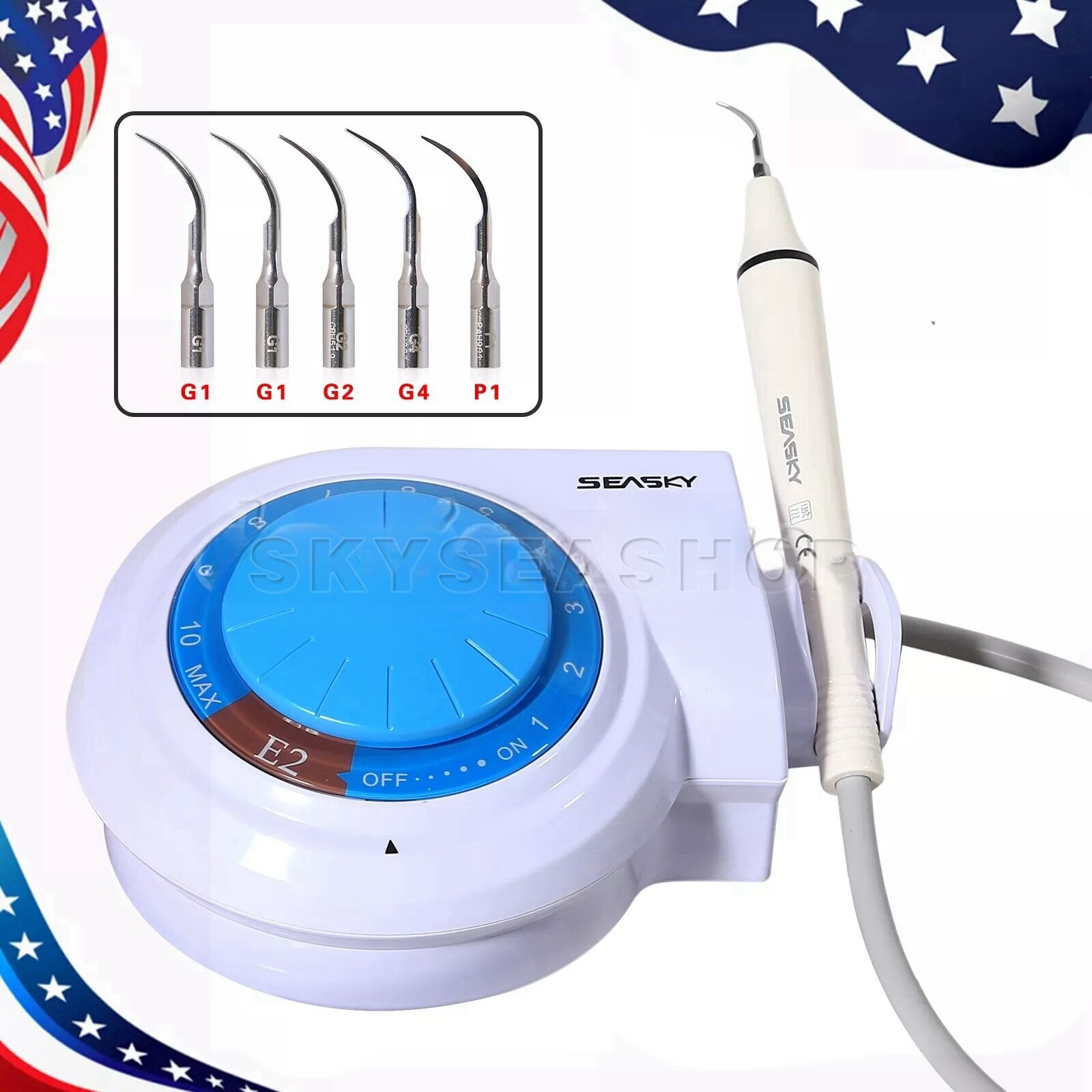 Dental Ultrasonic Piezo Scaler with Handpiece 5*Tips fit EMS Cavitron Woodpecker