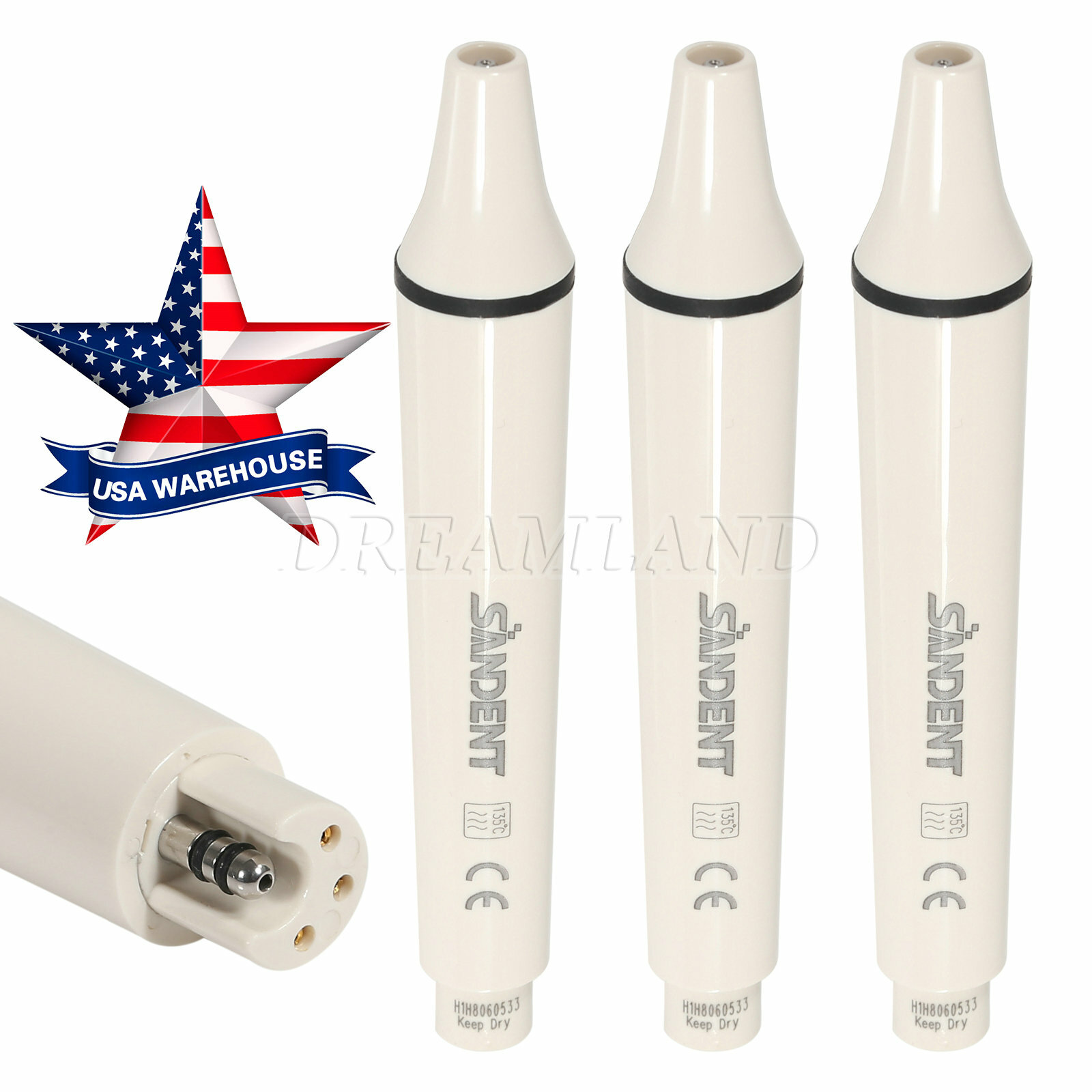 1-3PCS Dental Ultrasonic Scaler Detachable Handpiece For EMS Cavitron FDA tips