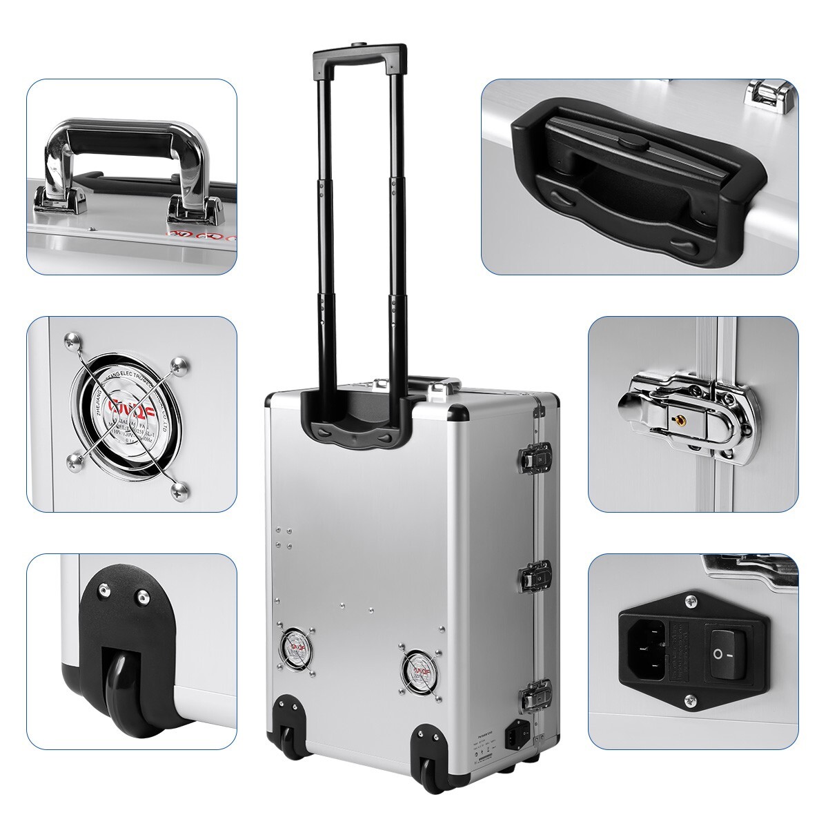 Portable Dental Delivery Unit Mobile Case Air Compressor Syringe Suction System