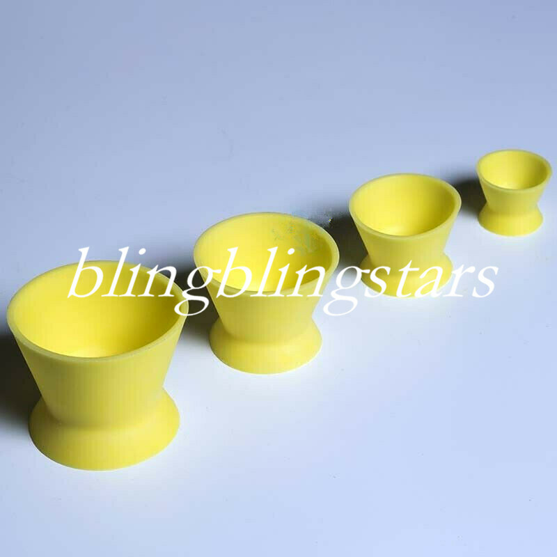 4 Pcs/Set Dental Lab Silicone Mixing Bowl Cup Silicone Rubber Mixing Bowl Color