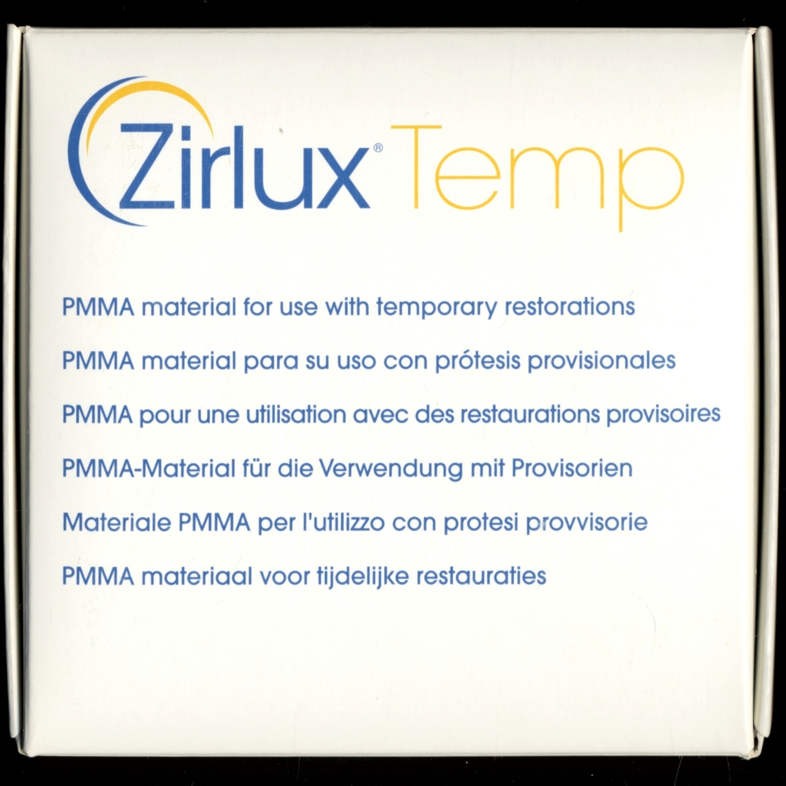 Zirlux Temp PMMA – 98×18 mm – Shade A3 – 9007902 – Use By 2028-11-01